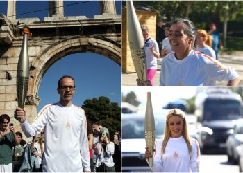 O Πρόεδρος της KOE, η Κλέα Χατζηστεφάνου Παπαέλληνα και η Καρολίνα Πελενδρίτου έτρεξαν με τη δάδα των Ολυμπιακών Αγώνων