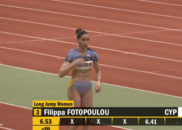 Ισοφάρισε το (δικό της) παγκύπριο ρεκόρ στο μήκος η Φίλιππα Φωτοπούλου
