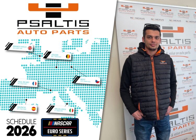 Η PSALTIS AUTO PARTS στηρίζει τις προσπάθειες του Τζιωρτζή στο Ευρωπαϊκό πρωτάθλημα NASCAR 2026